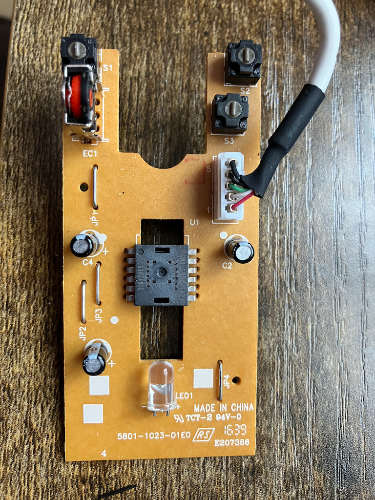 Printed Circuit Board of the Mouse (view from above)